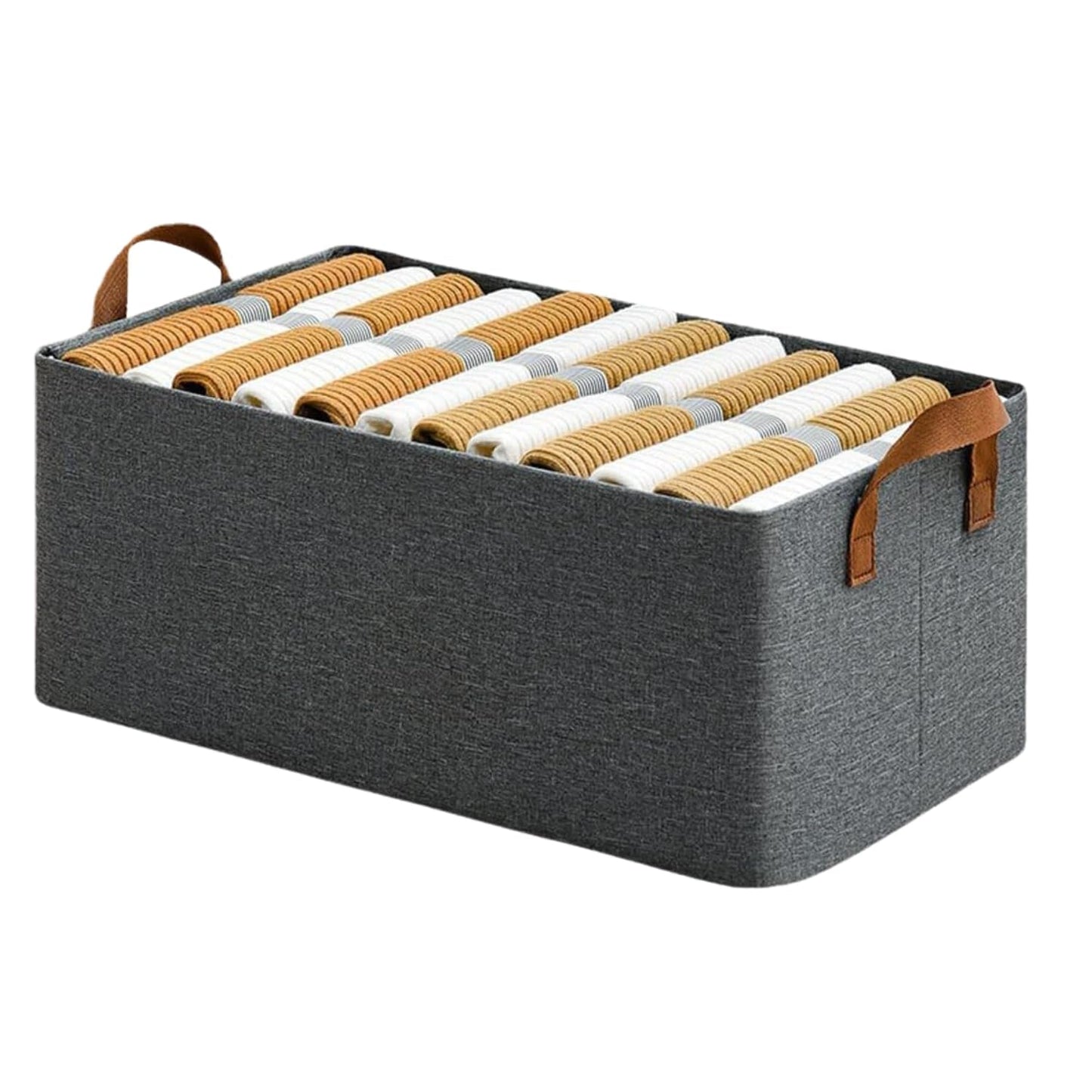 Wardrobe Organizer for Clothes with Metal Frame (Grey)
