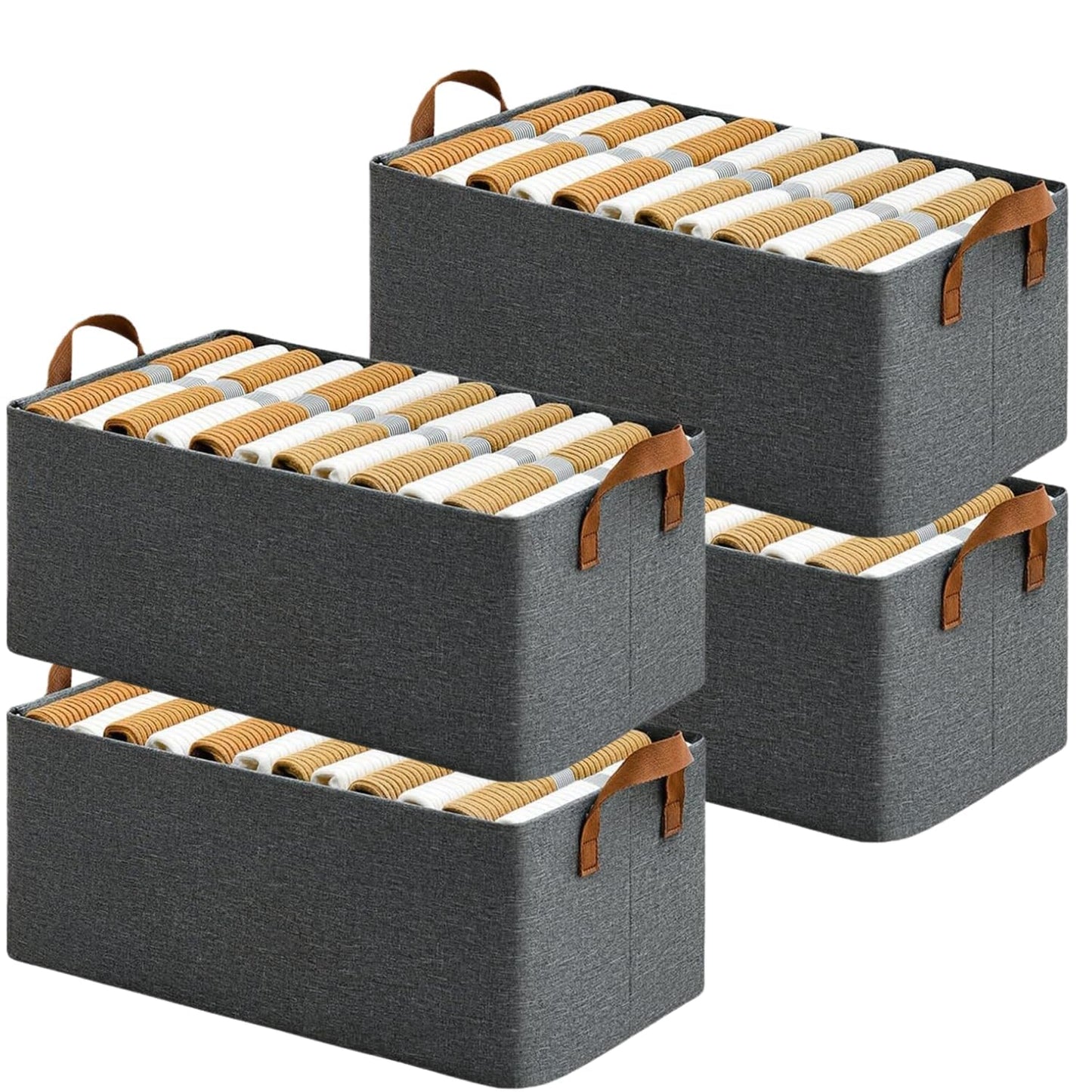 Wardrobe Organizer for Clothes with Metal Frame (Grey)
