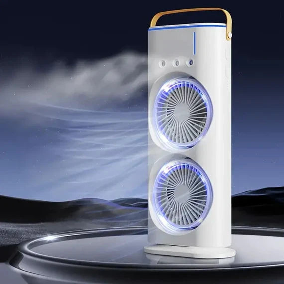 Double-Ended Spray Air Conditioner Fan 3 Speeds Rechargeable USB Portable Air Cooler with Remote for Office, Home & shops