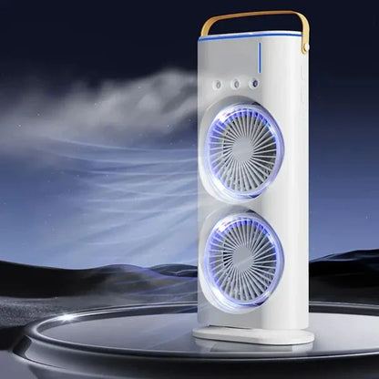 Double-Ended Spray Air Conditioner Fan 3 Speeds Rechargeable USB Portable Air Cooler with Remote for Office, Home & shops