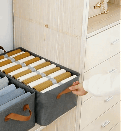 Wardrobe Organizer for Clothes with Metal Frame (Grey)
