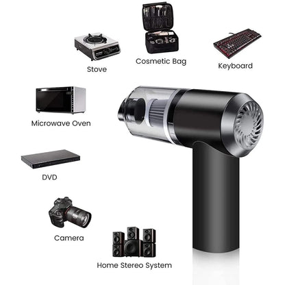 Portable Air Duster Wireless Vacuum Cleaner | Long lasting battery | With attachments | Perfect for home & car