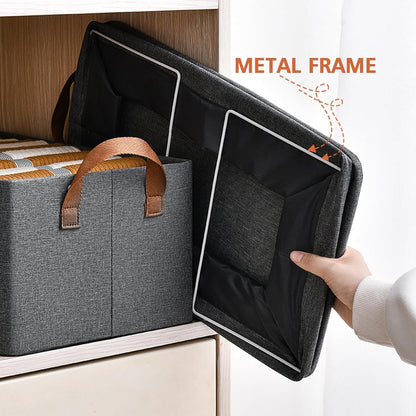 Wardrobe Organizer for Clothes with Metal Frame (Grey)