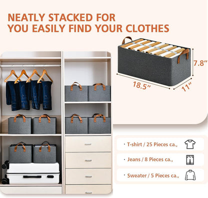 Wardrobe Organizer for Clothes with Metal Frame (Grey)