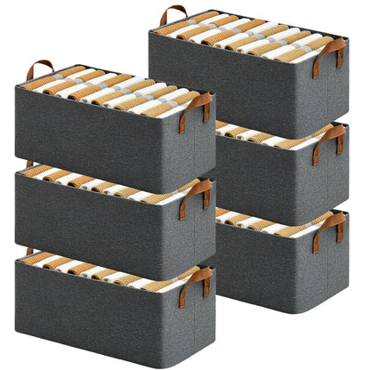 Wardrobe Organizer for Clothes with Metal Frame (Grey)
