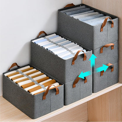 Wardrobe Organizer for Clothes with Metal Frame (Grey)