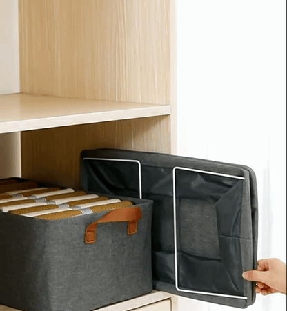 Wardrobe Organizer for Clothes with Metal Frame (Grey)